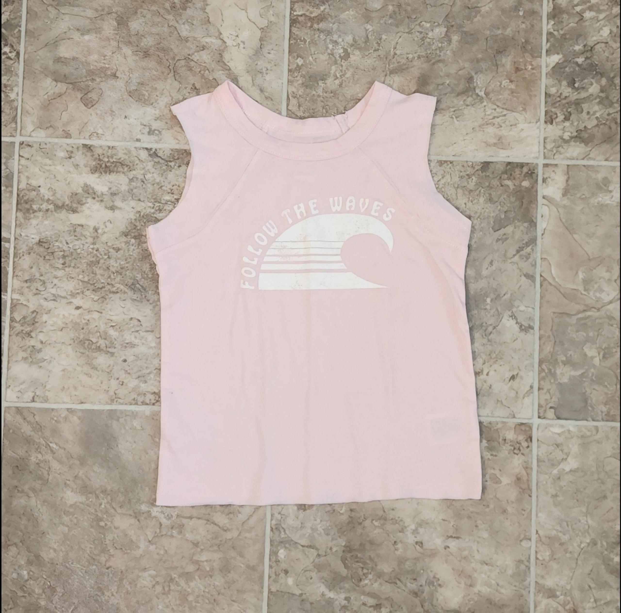 Art Class Toddler Boys Size 3T Follow the Waves Pink Tank Top
