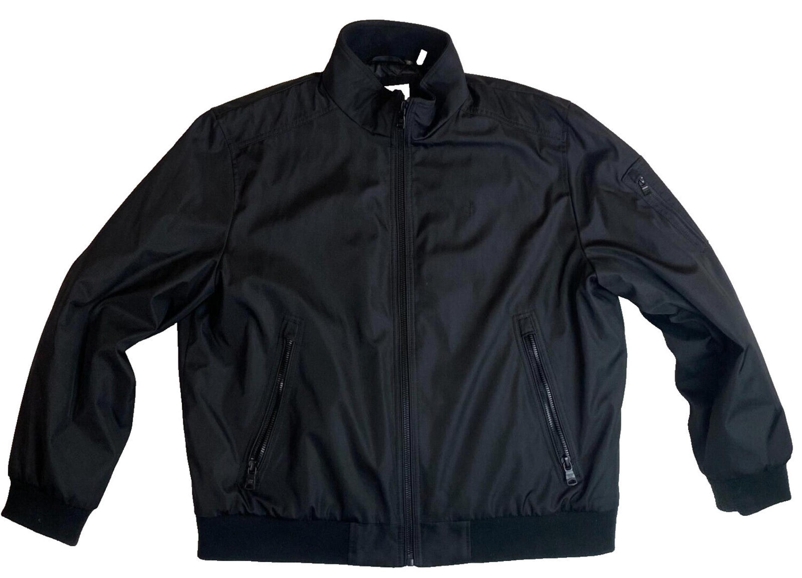 CALVIN KLEIN Mens XL Bomber Jacket Ripstop Black Water Resistant