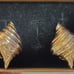 Piscitelli gold shell clip on earrings