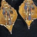 Piscitelli gold shell clip on earrings