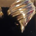 Piscitelli gold shell clip on earrings