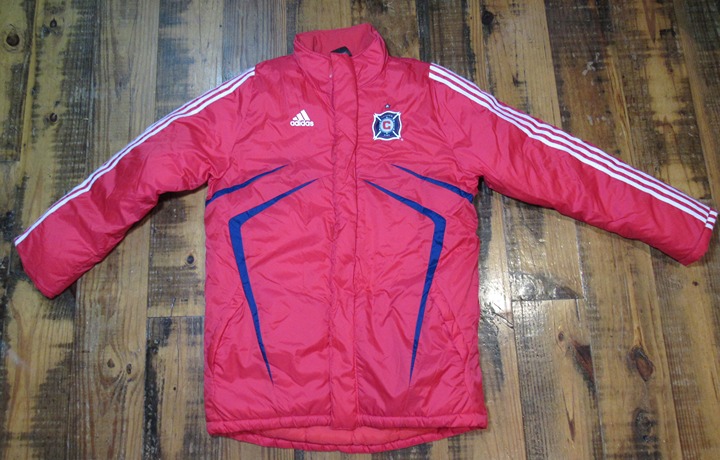Y2K 2008 Adidas Chicago Fire MLS Soccer Parka Winter Coat / Jacket Men's Medium