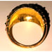 VTG 925 Sterling Silver Mulit-Gemstone Gold-Tone Dome Ring Stamped Thailand Sz 9