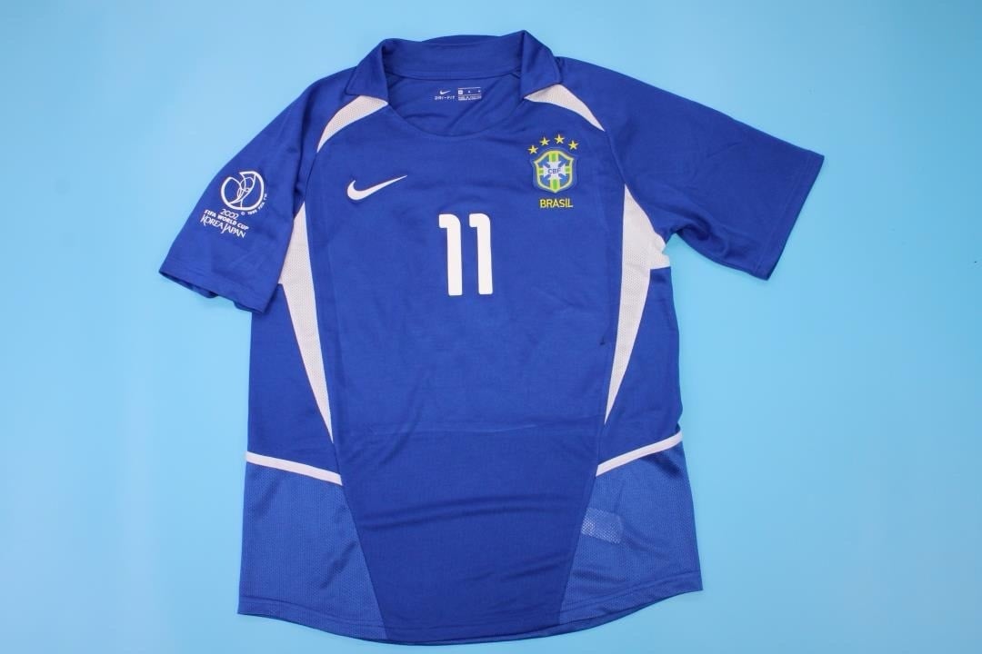 Brazil 2002 Vintage Away Jersey - Ronaldinho Size L (ALL SIZES AVAILABLE)