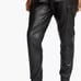 Steve Madden black faux leather cargo pants