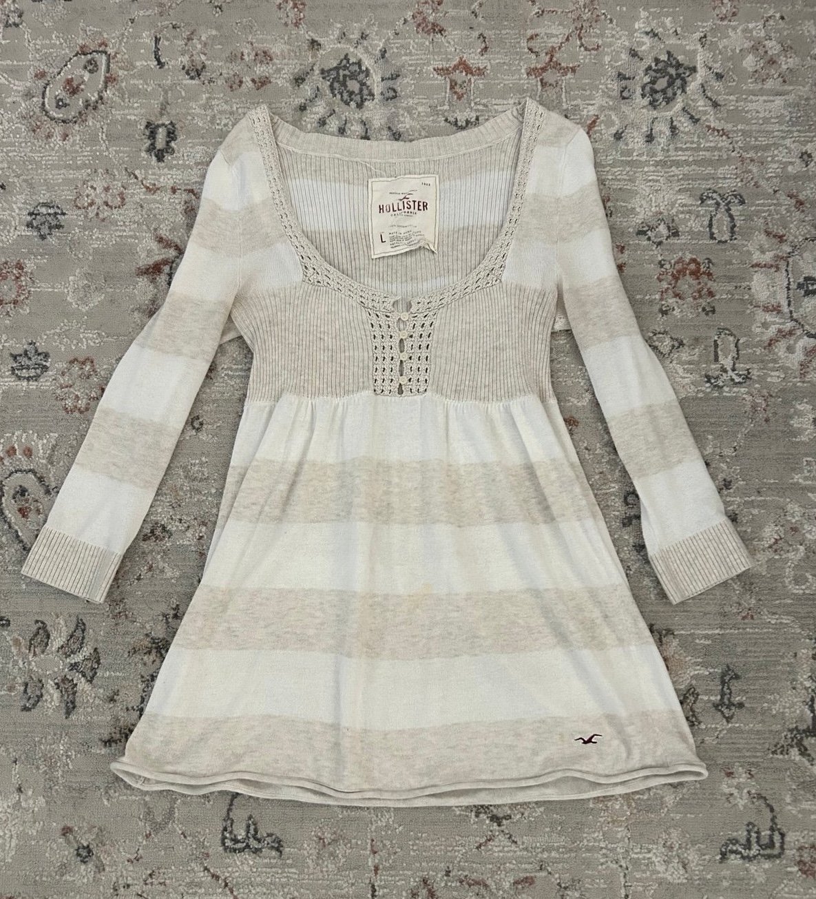 vintage hollister striped babydoll top