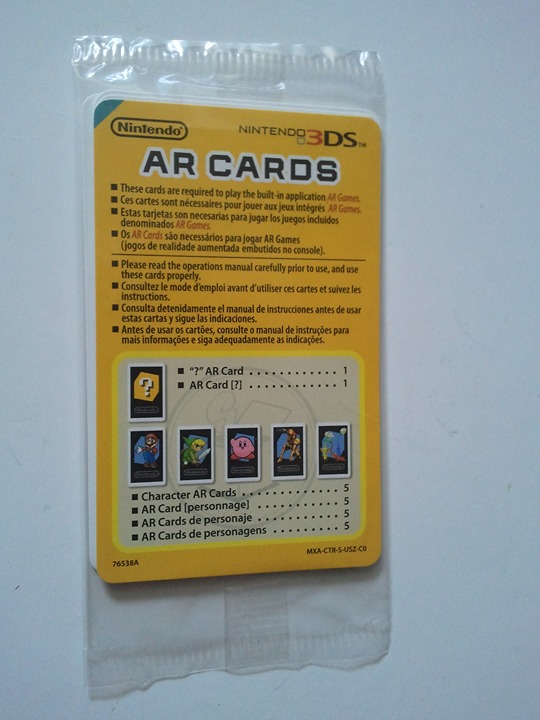 Nintendo 3DS AR Cards sealed pack Kirby / Metroid / Link / Mario 3DS