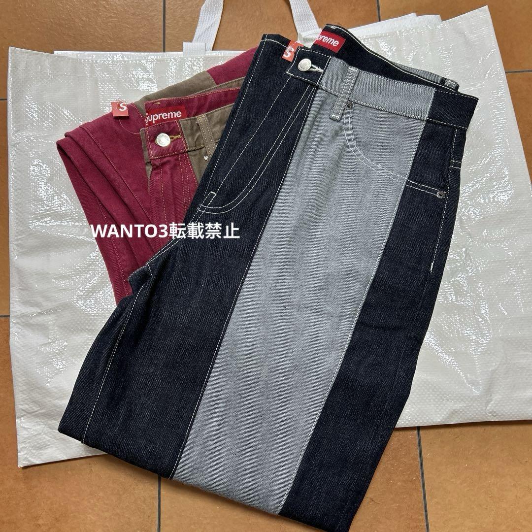 New Supreme Paneled Stripe Baggy Jean size 30