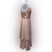 ASOS Formal Feminine Maxi Bandeau Soft Blush Dress With Layered Skirt Size 8
