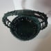 Vintage 11.5 Dark Green Wicker Basket with Handle for Storage & Decoration
