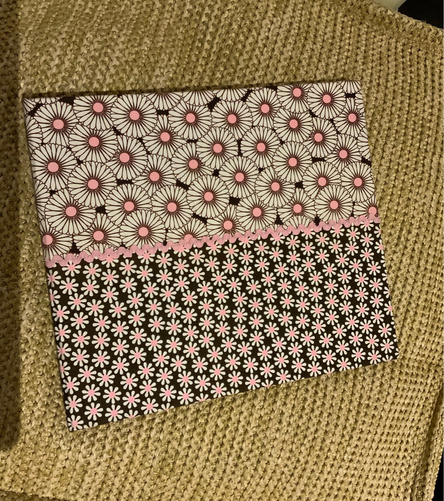 Handcrafted 8 x 8 post-bound scrapbook