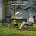 Set of 2 Portable Zero Gravity Chairs with Cup Holder Trays and Adjustable Pillo