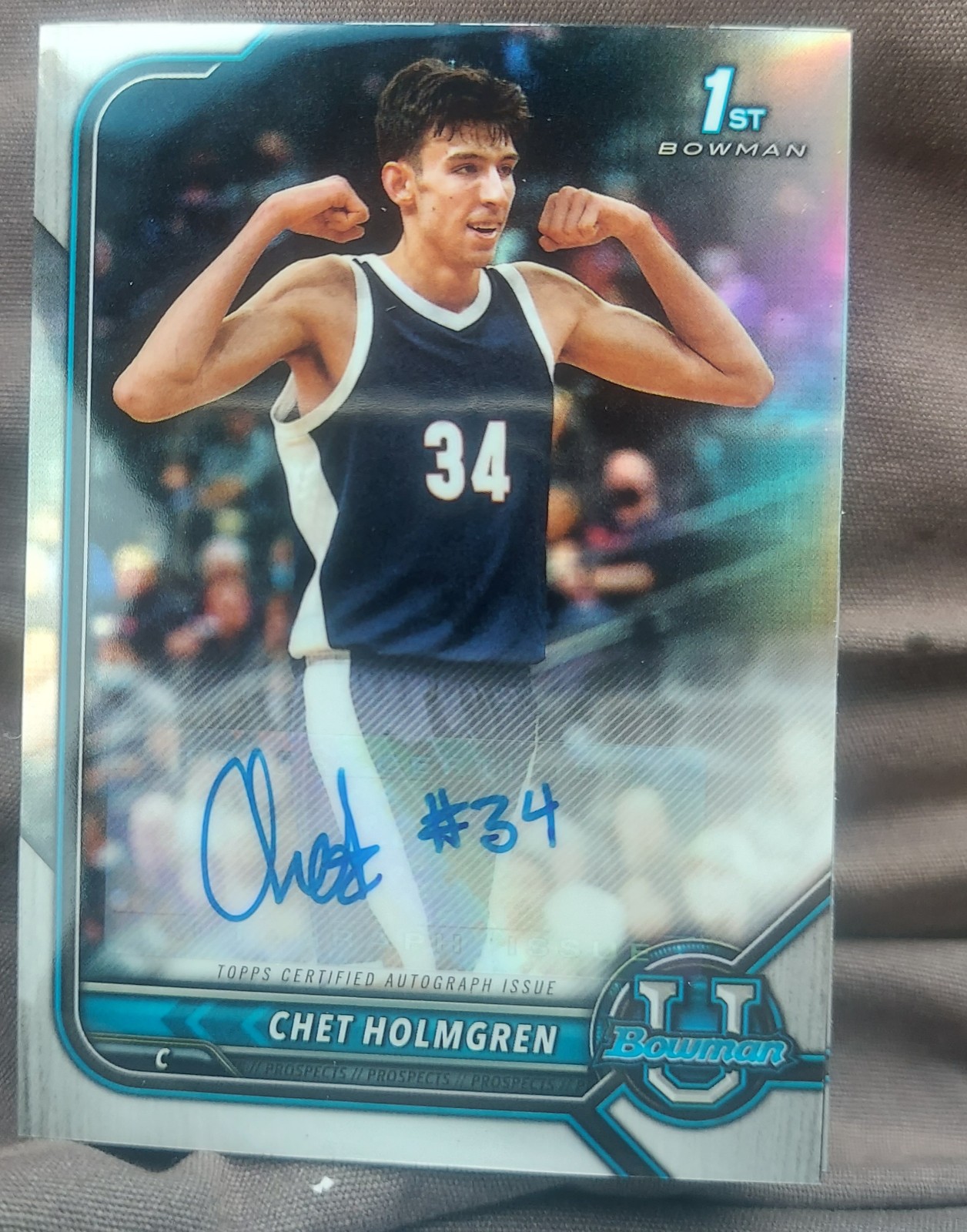 Chet Holmgren 1st Bowman Chrome Refractor Autograph Rookie thunder!