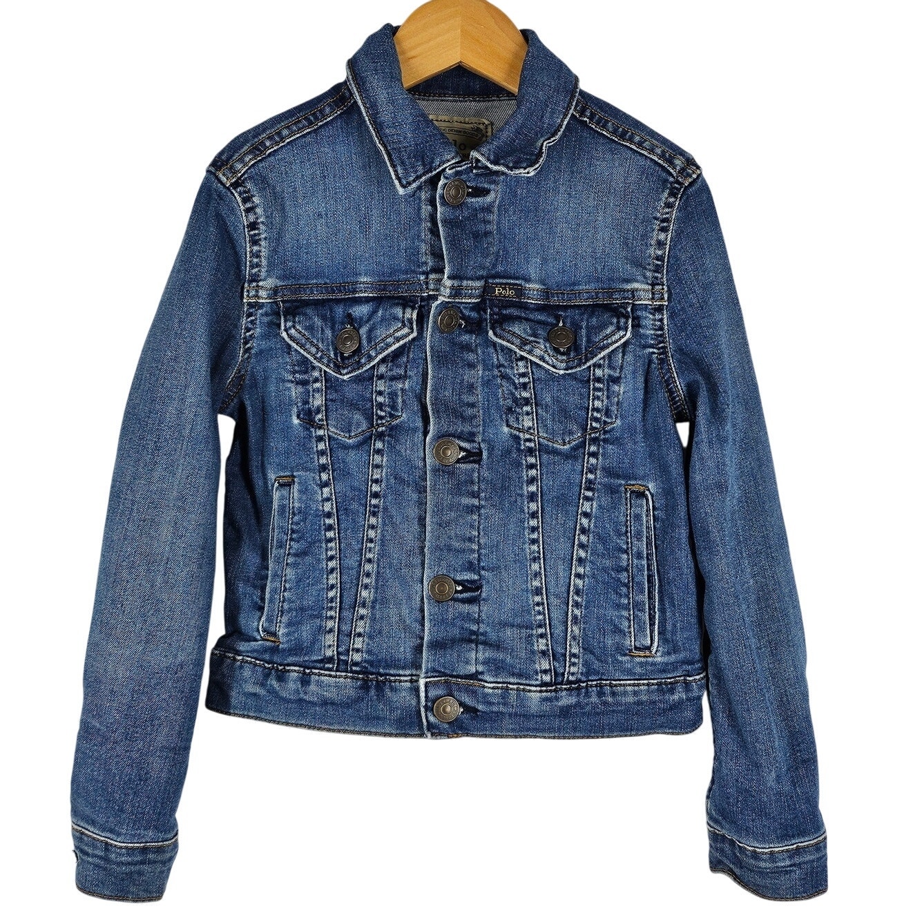 POLO RALPH LAUREN - AUTHENTIC DENIM GOODS GIRL'S SIZE 7 TRUCKER JACKET