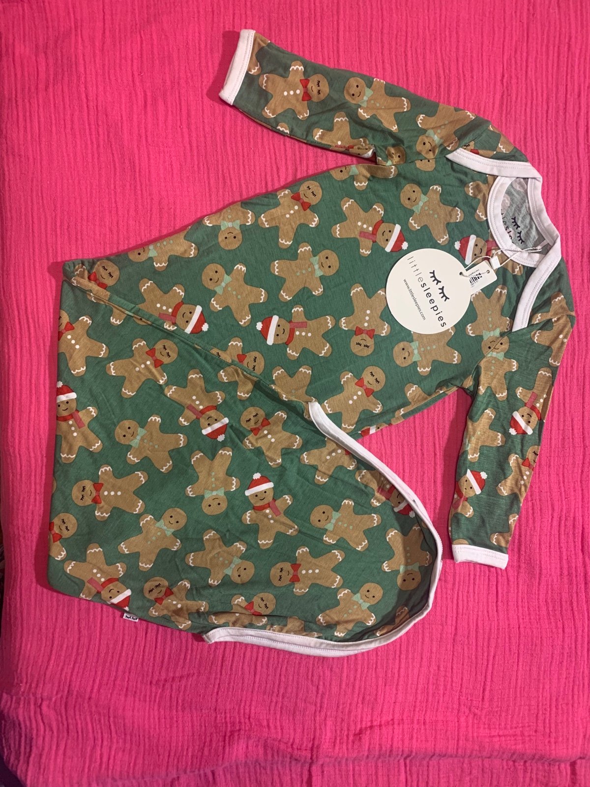 Little Sleepies Green Gingerbread