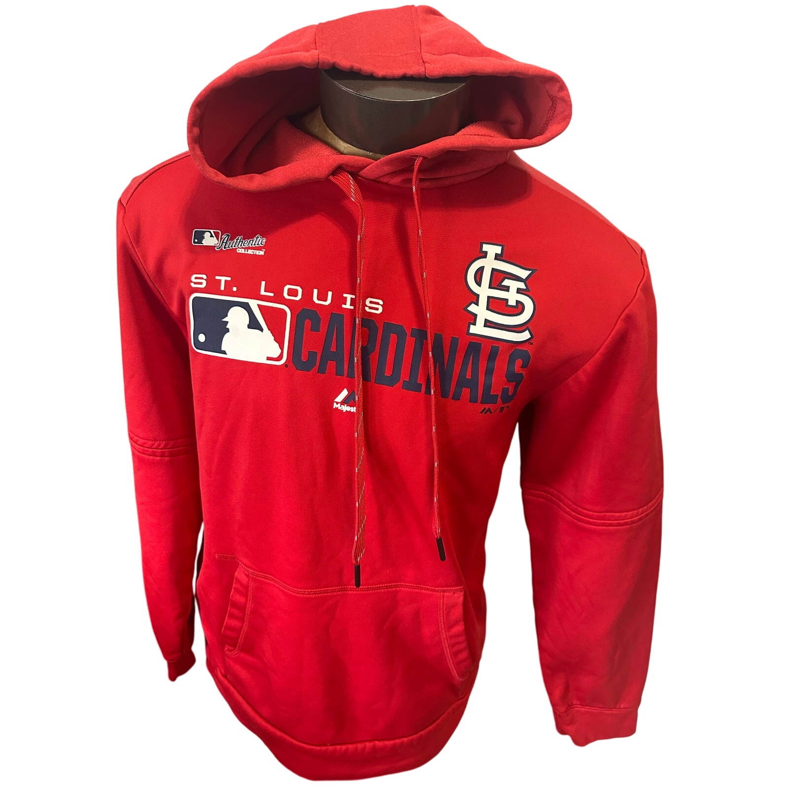 Majestic Mens Medium Authentic MLB St Louis Cardinals Hoodie
