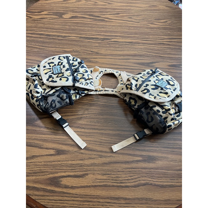 Jeffers Equine double leopard print saddle horn bags