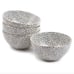 Thyme & Table Dinnerware Black & White Dot Stoneware Round Bowls Medium set of 4