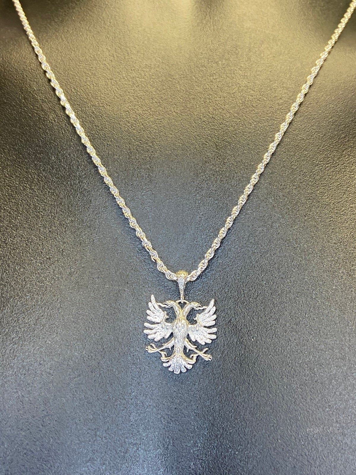 925 Sterling Silver Albanian Eagle New
