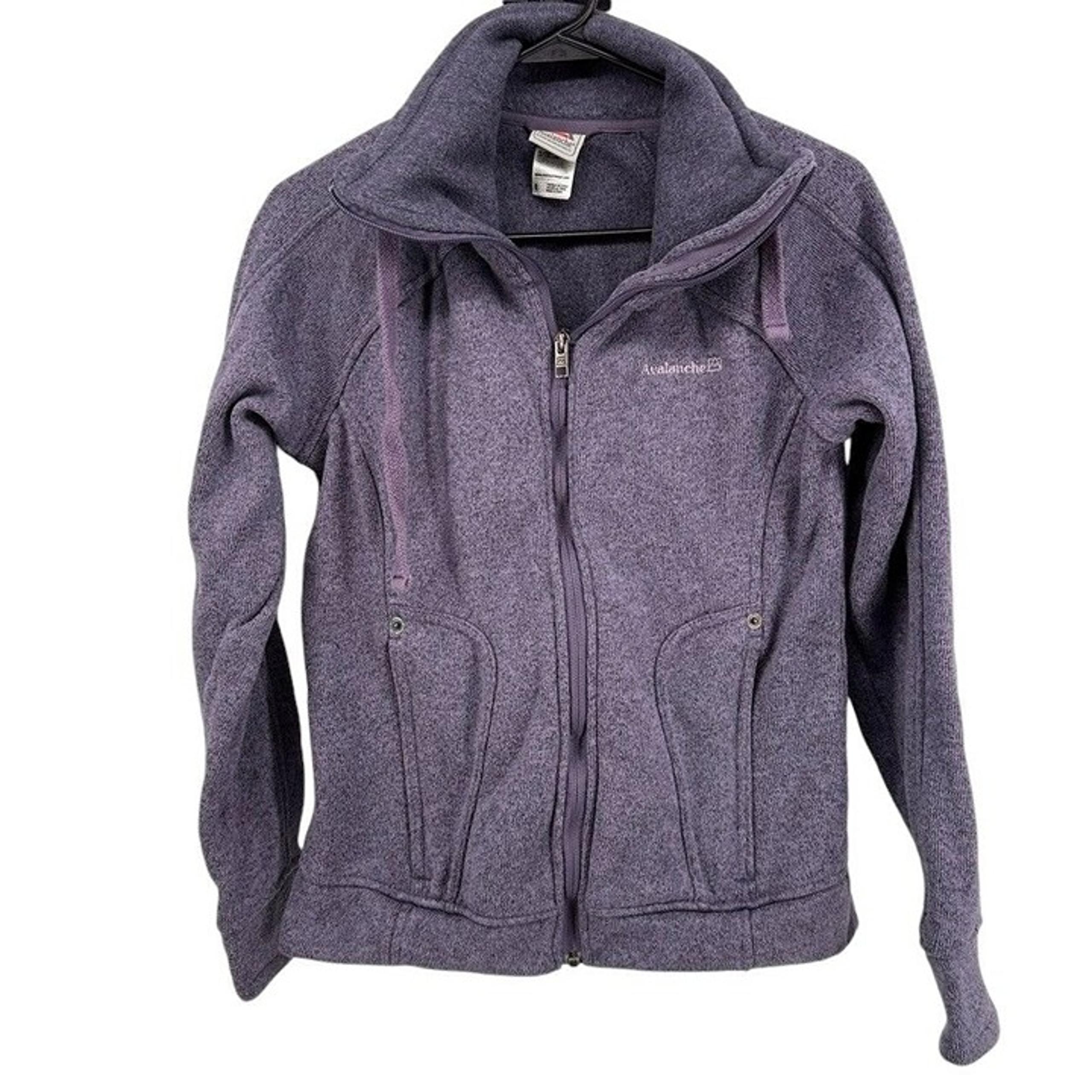 Avalanche Women's Sz Small Full Zip Fleece Jacket Sweater Purple Activewear