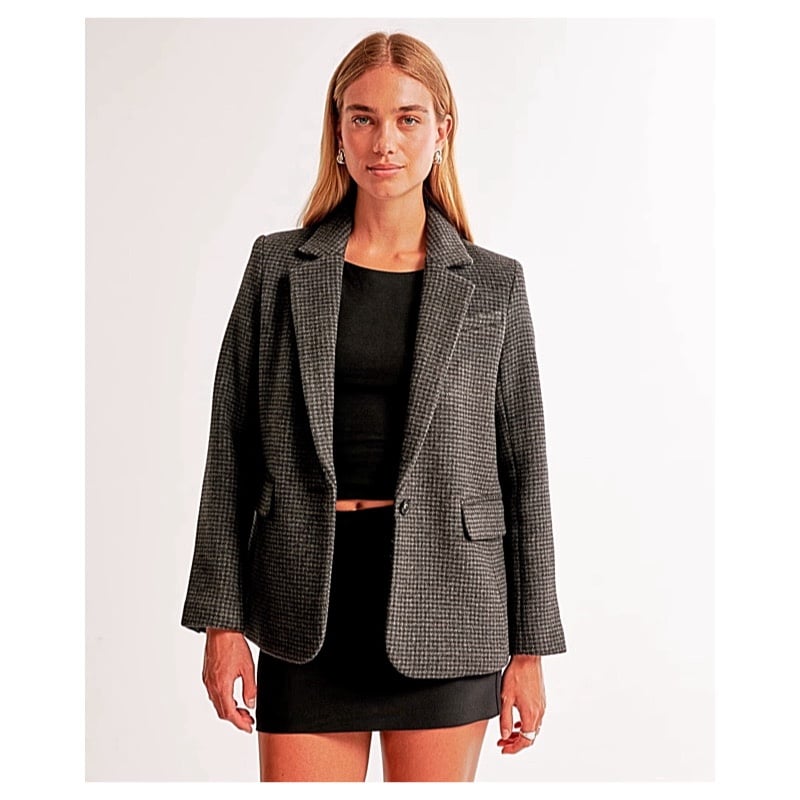Luisa Viaroma Blazer Wool Blend Classic Single-breasted Oversized Blazer Size S