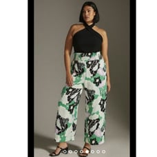 Maeve Anthropologie Saria Smocked Wide Leg Pants Size: XL