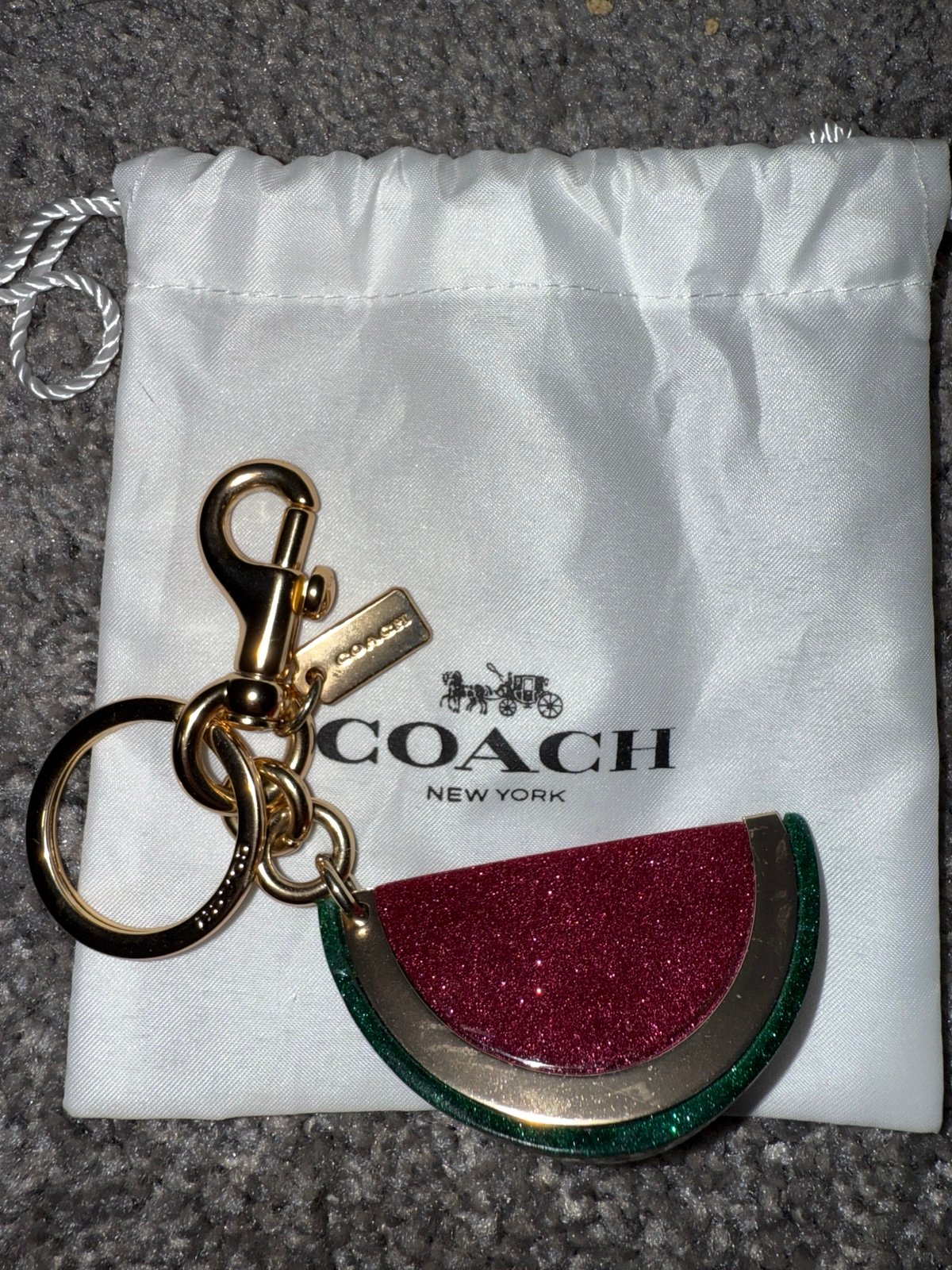Discontinued watermelon coach bag charm