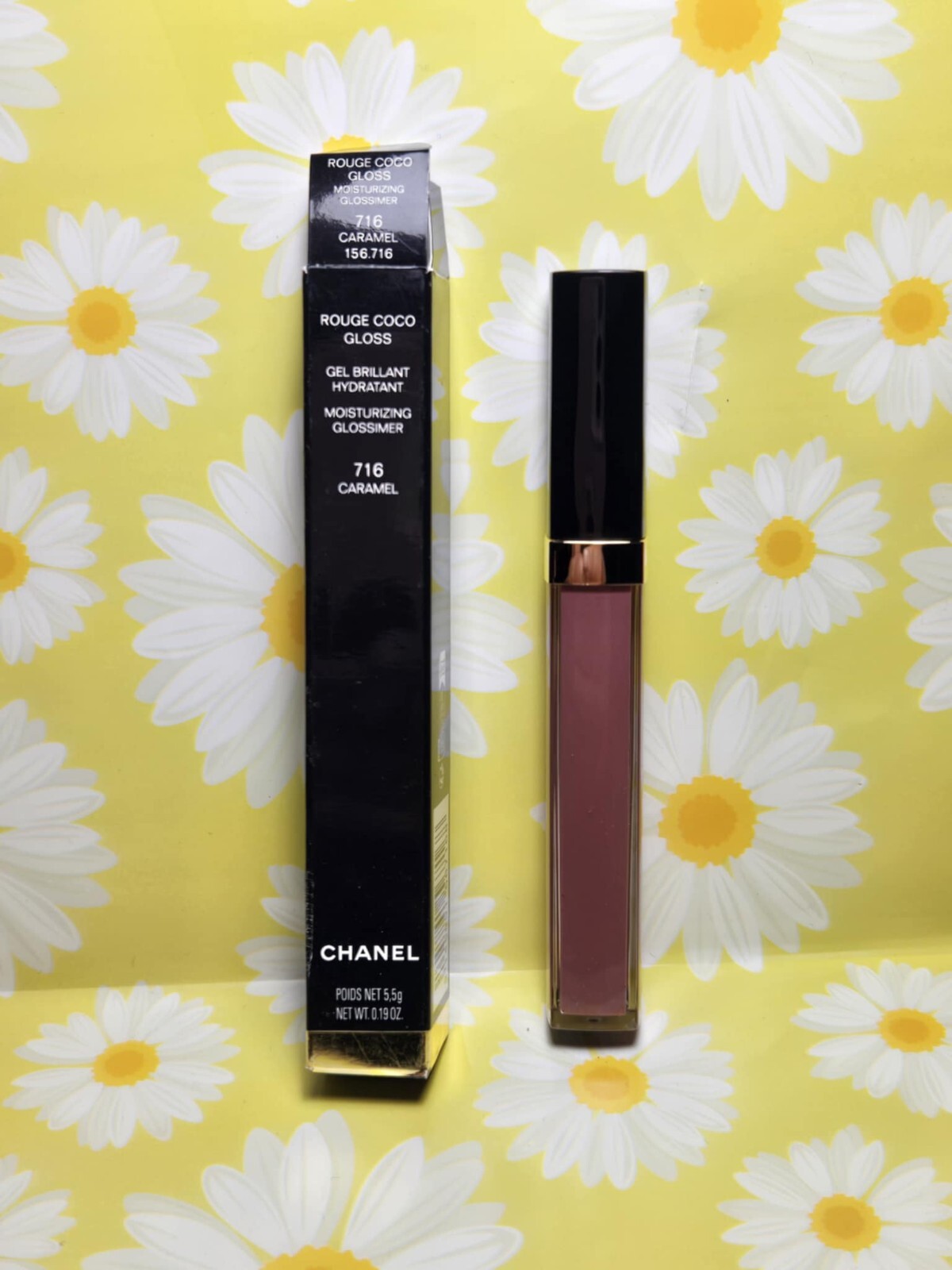 716 CARAMEL CHANEL ROUGE COCO GLOSS Moisturizing Glossimer 716 CARAMEL