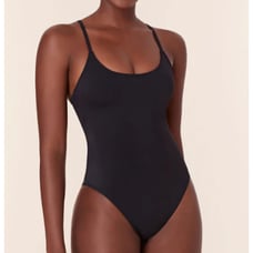 NWT Andie Women's The Amalfi Classic One Piece AO204 Smooth Swimsuit Black SZ L