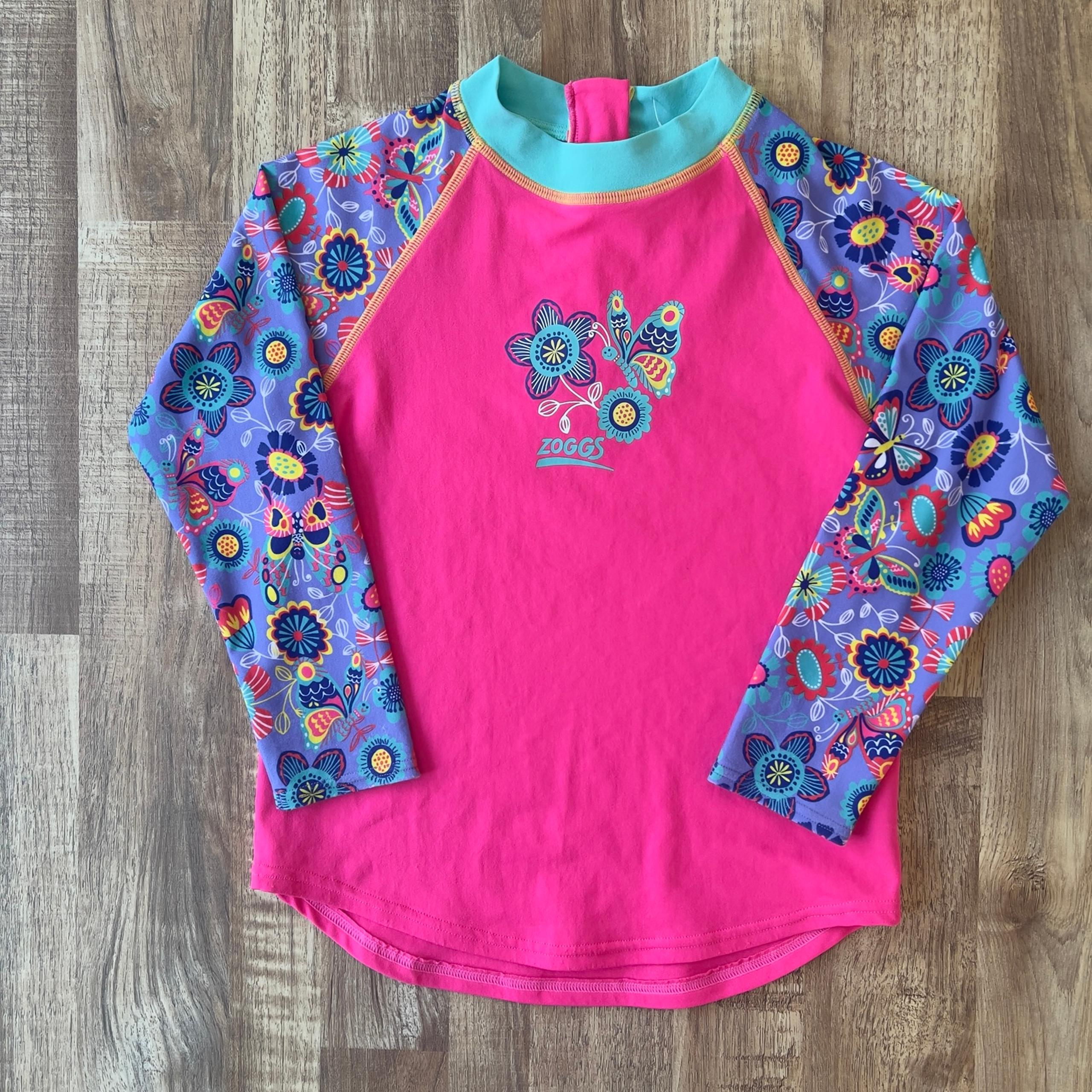 Zoggs Girls Colorful Zip Suntop