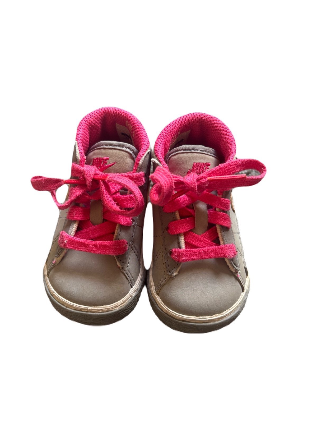 Child Nike Mid Blazer Sneaker Shoes Pink Grey White Size 3C
