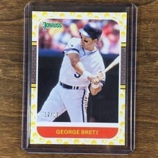 2021 Donruss George Brett 12/19 Mask Emoji Variation #221 MLB Baseball