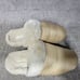 Vionic Karma Josephine Womens Size 9.5 Beige Faux Fur Round Toe Mule Slipper