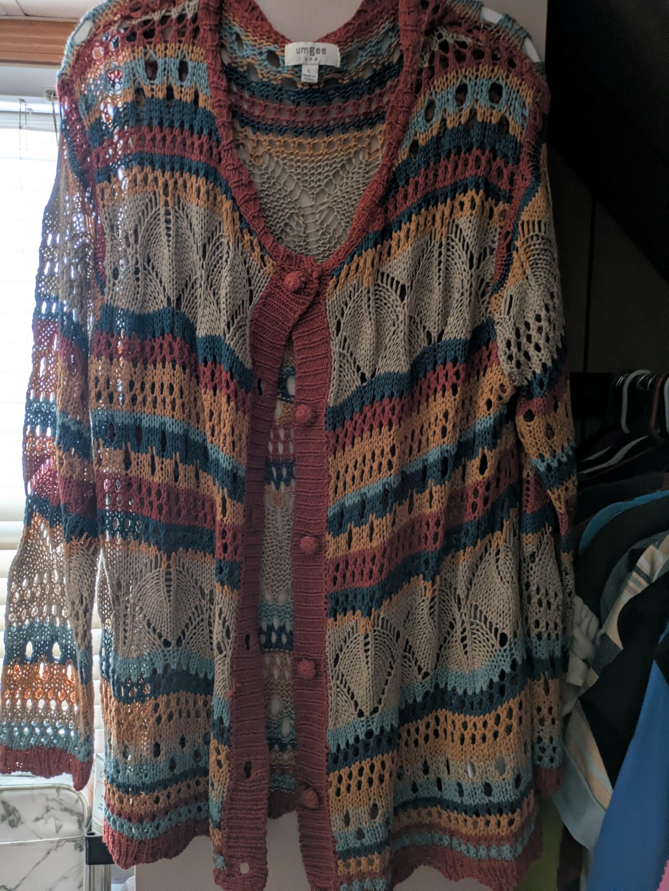 Light Boho Button Down Cardigan