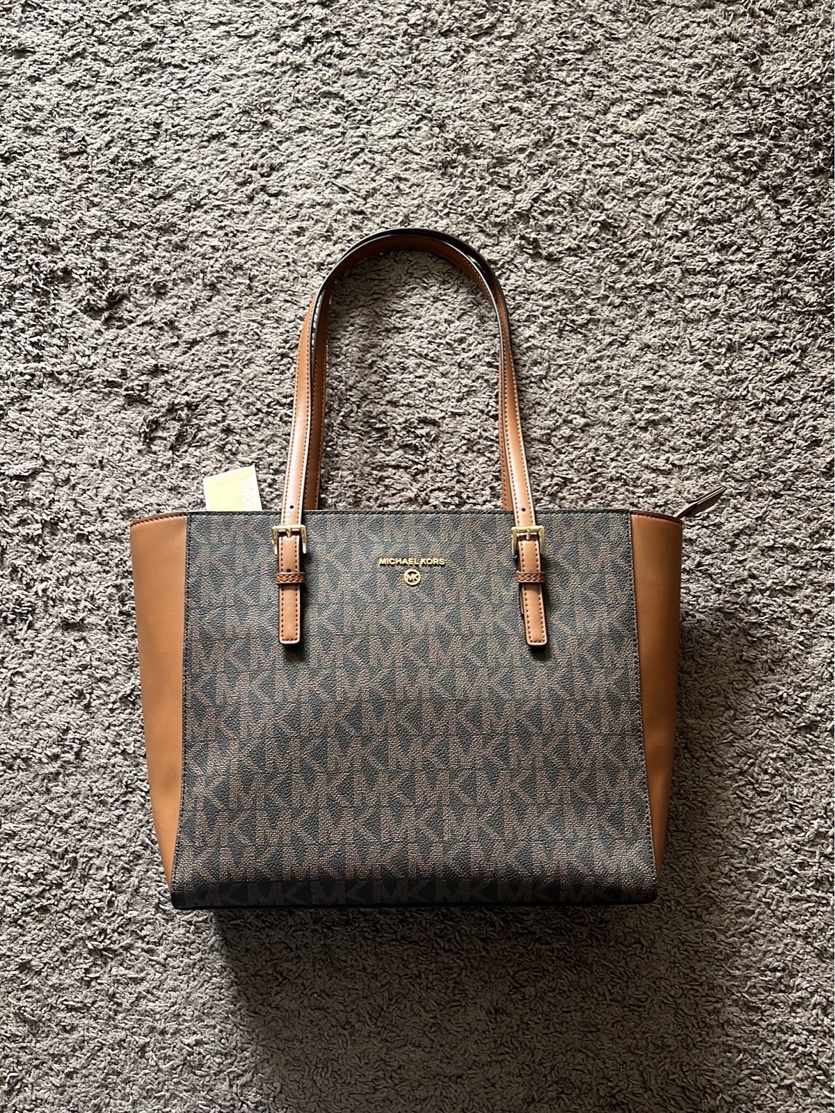 Michael kors jet set charm brown luggage handbag