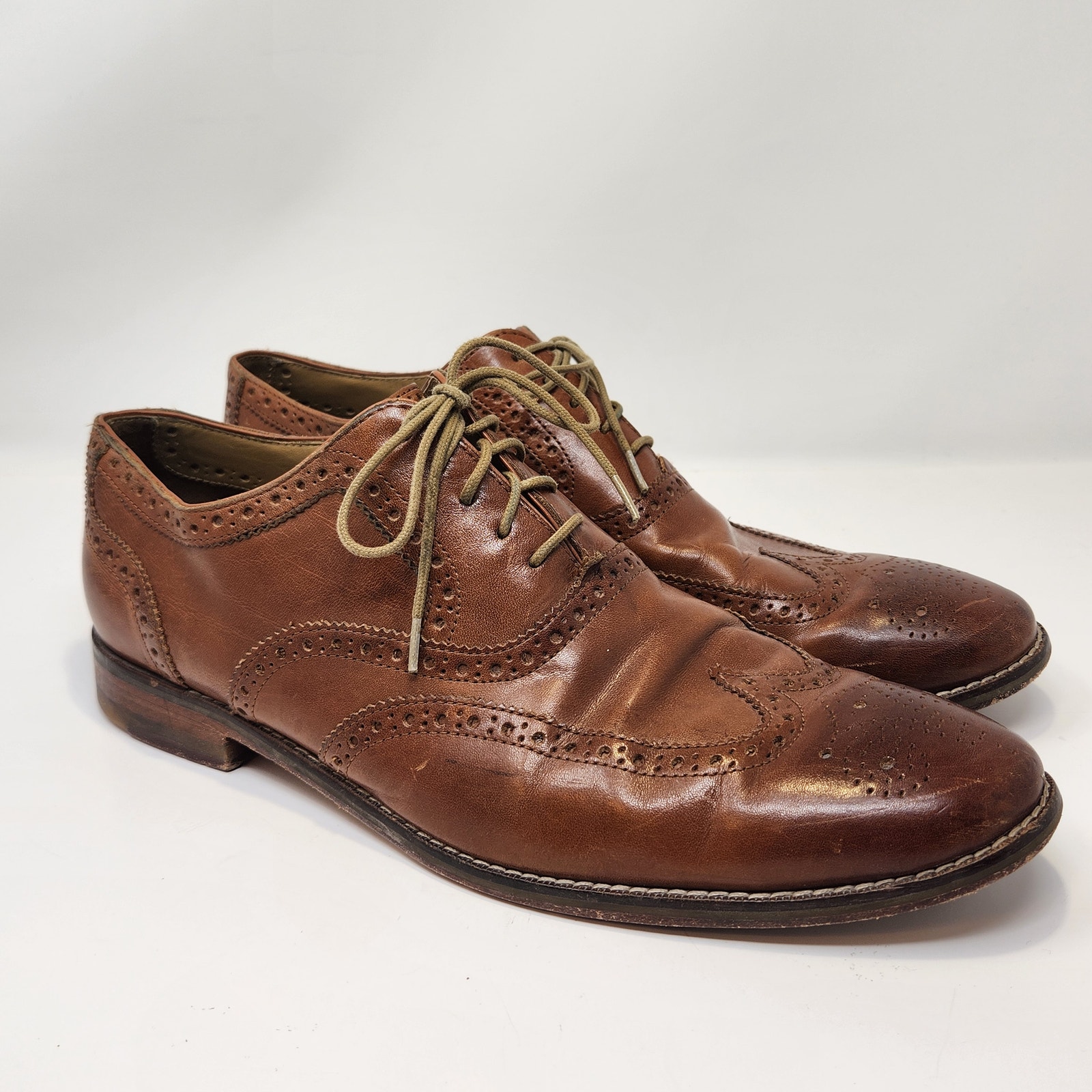 Cole Haan Modern Classic Wingtip Oxford Dress Shoes Men Size 11 M Brown Leather