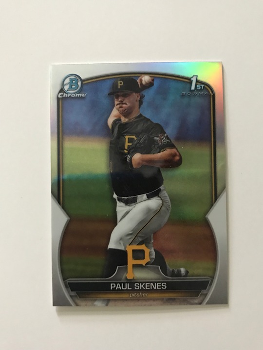 PAUL SKENES BDC-14 - 2023 BOWMAN DRAFT - 1ST REFRACTOR ROOKIE RC
