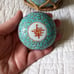 Vintage Chinese Famille Rose Teal Hand Painted Porcelain Ginger Jar w/Carrier