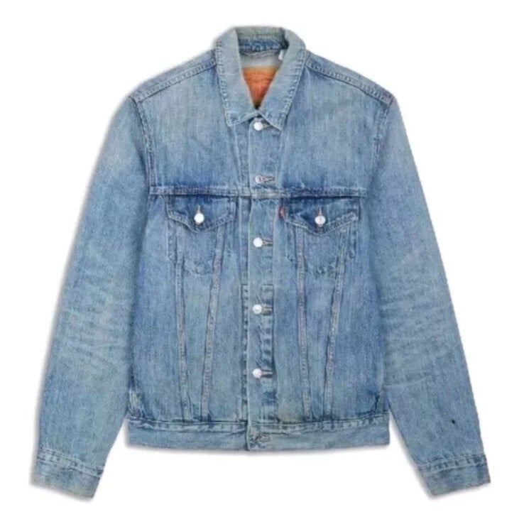 Levi's Jean Jacket Men XL Trucker Biker Streetwear Blue Denim Grunge USA Vtg 80s