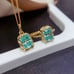 2 Carat Brilliant Cut Sky Blue Moissanite Pendant and Ring Set, Jewelry Set