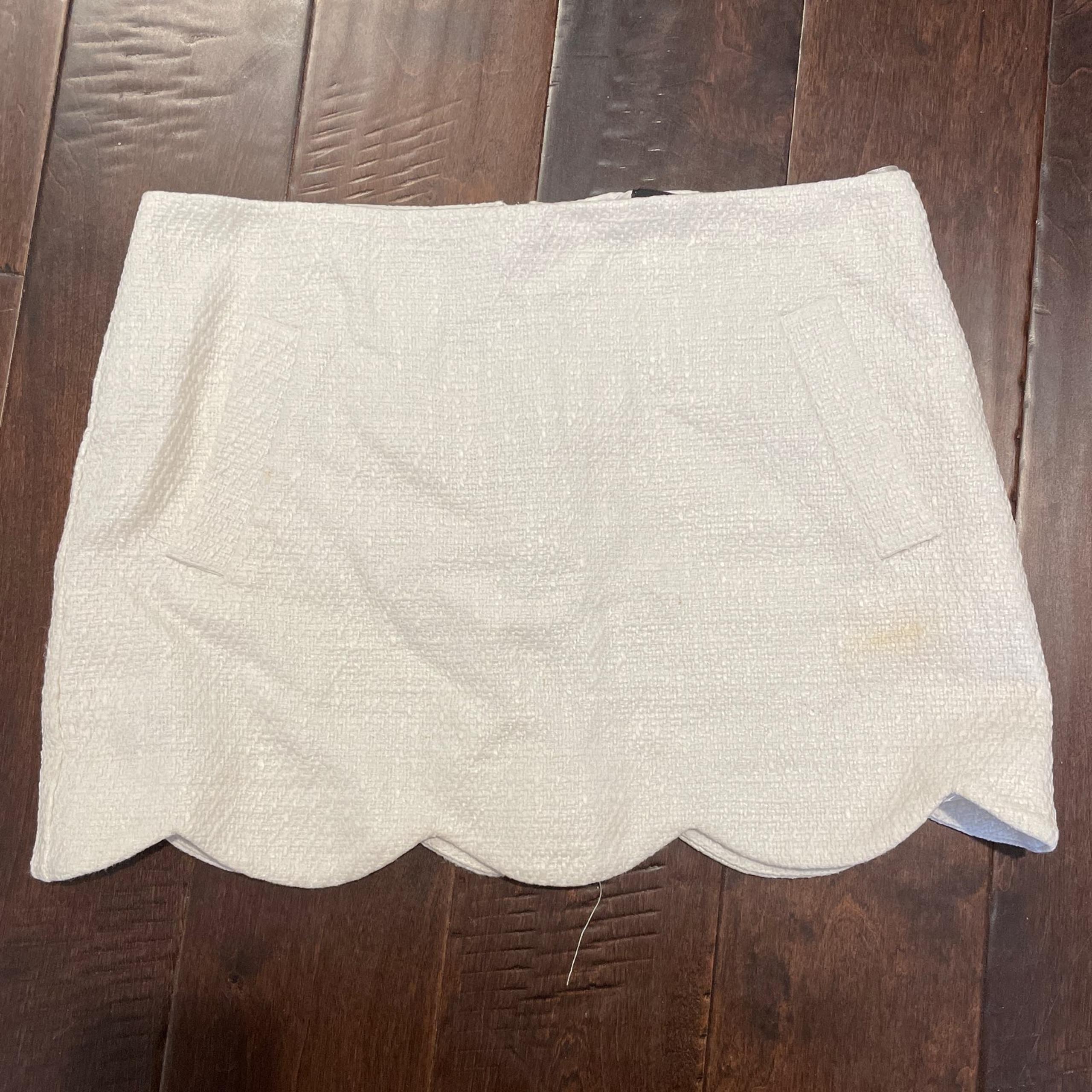 Topshop Scallop Mini Skirt w pockets