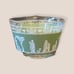 Vintage Set of Jeanette Glass Co. Hellenic Green Sherbets
