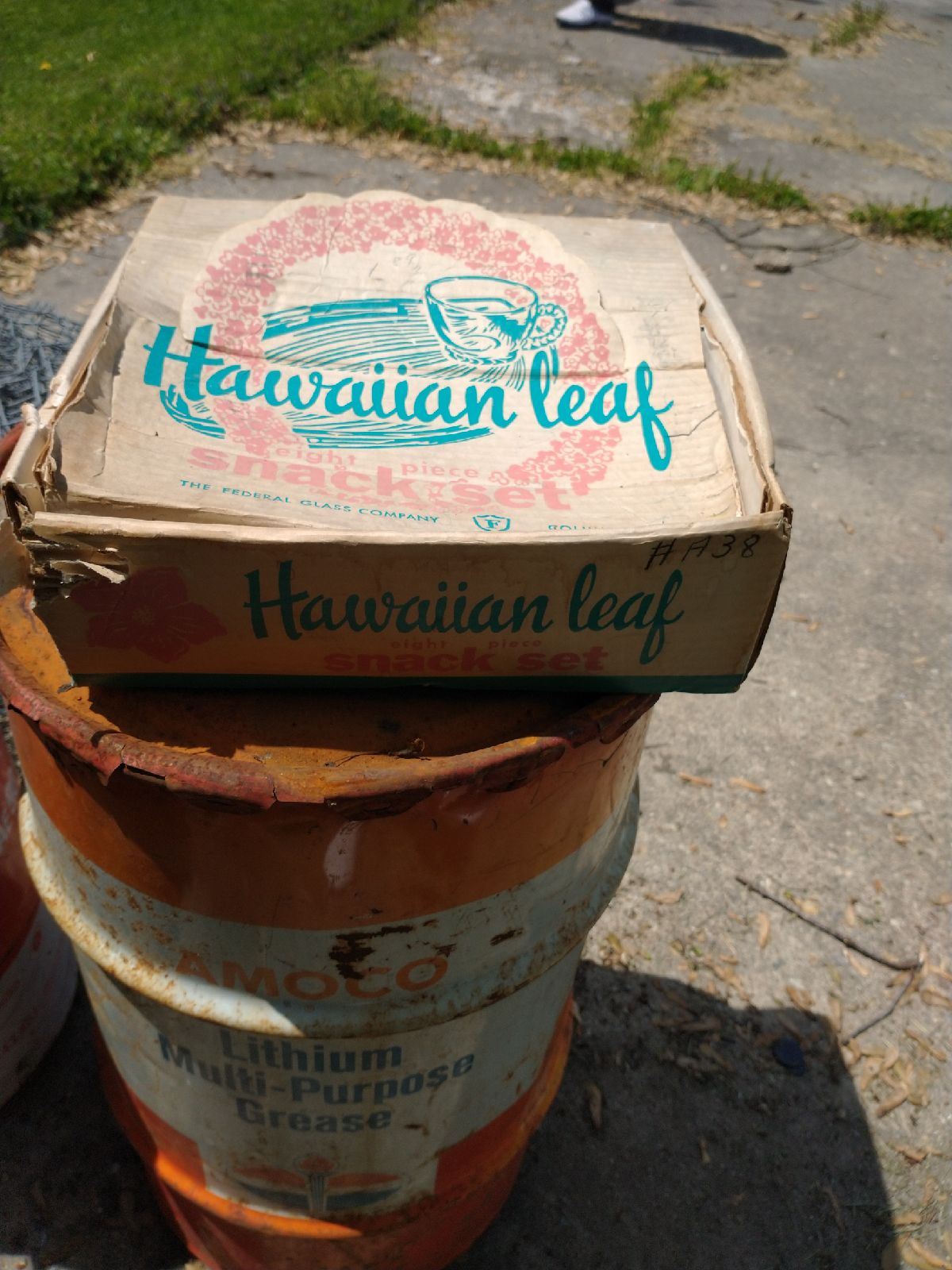 Hawaiian leaf 8 piece snack set