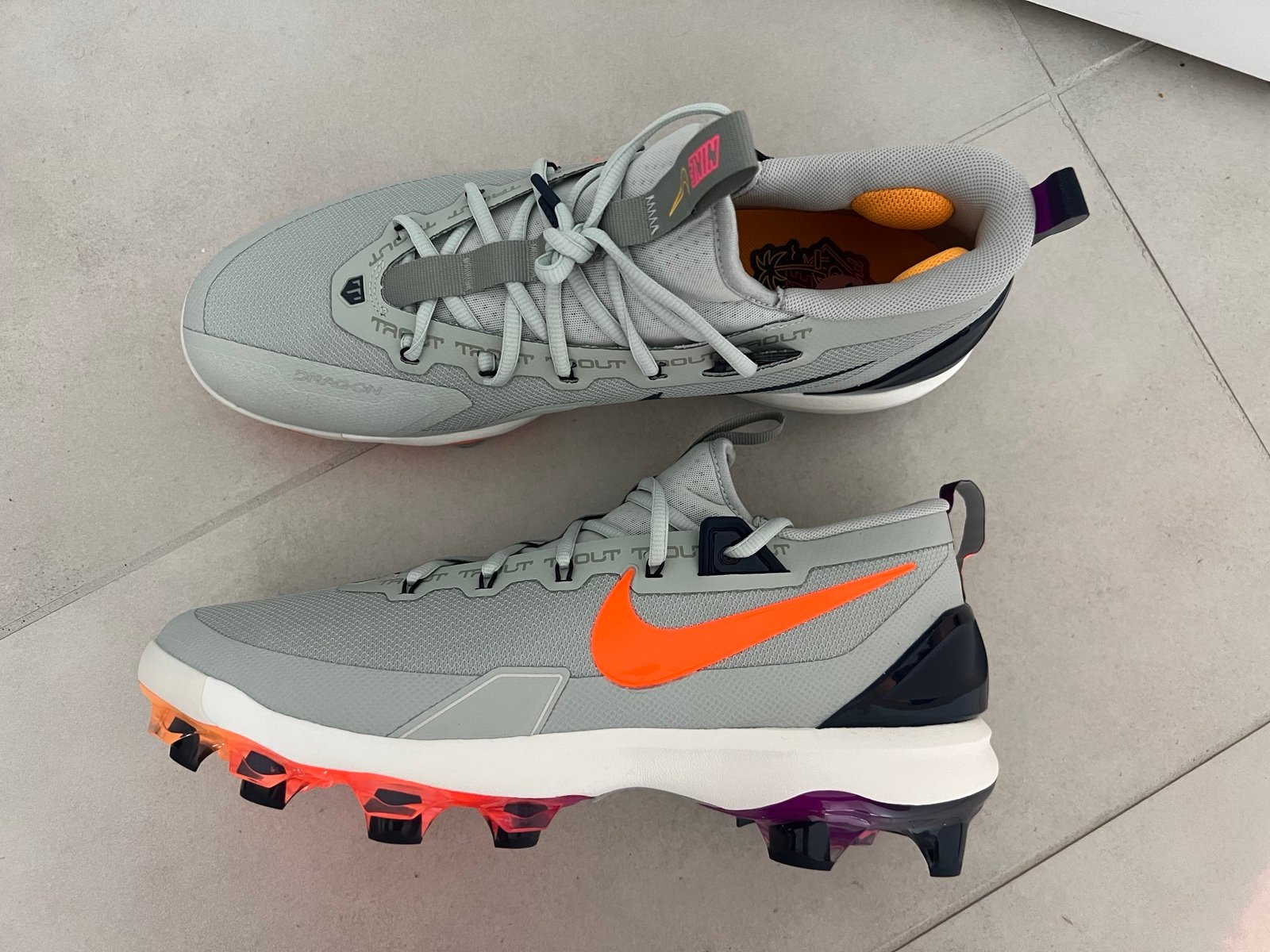 Nike Force Trout 9 Elite MCS Baseball Cleats ‘Light Silver’ HF1116-001 Size 12
