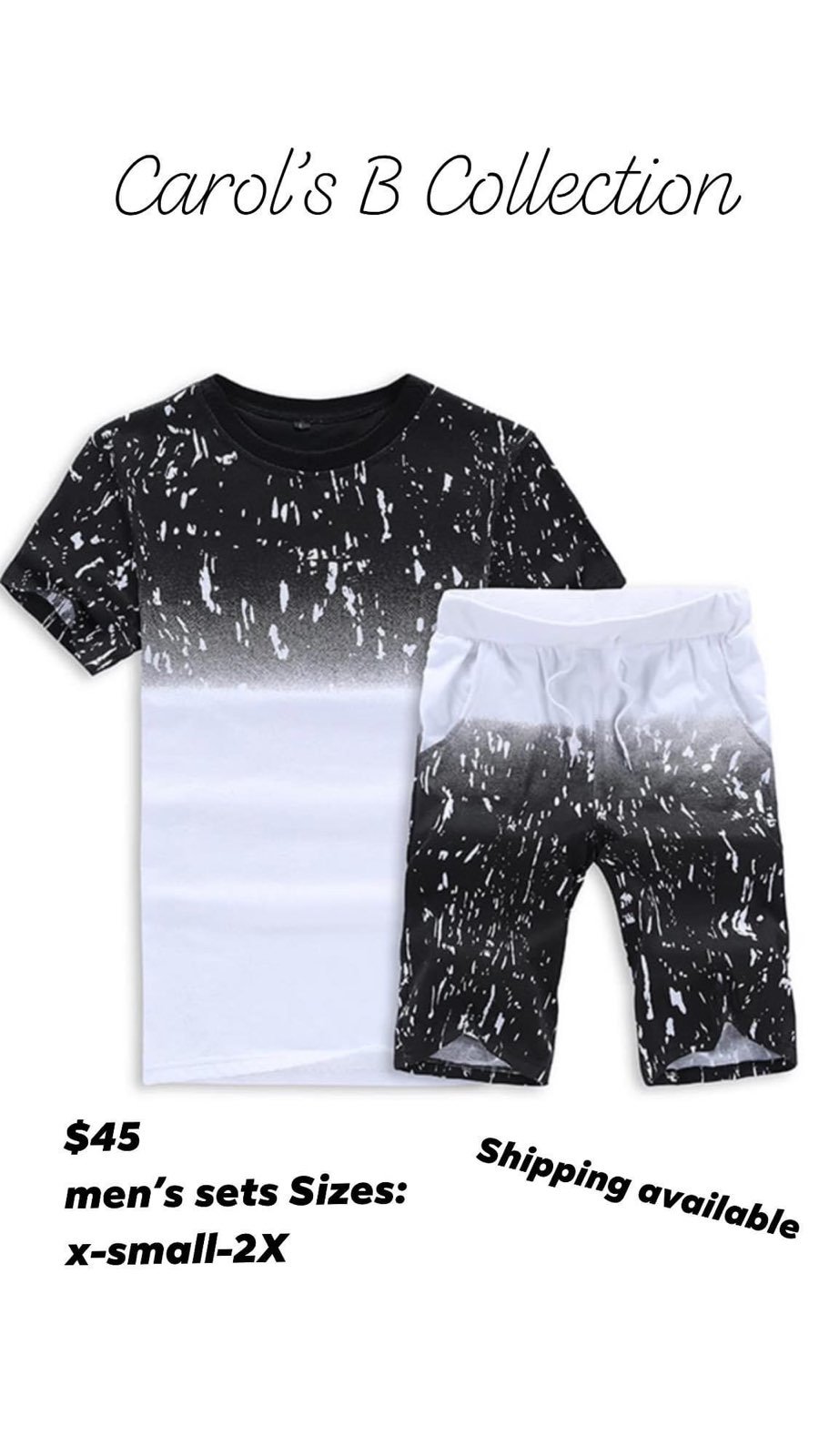 Mens drip set (S-2X sizes)