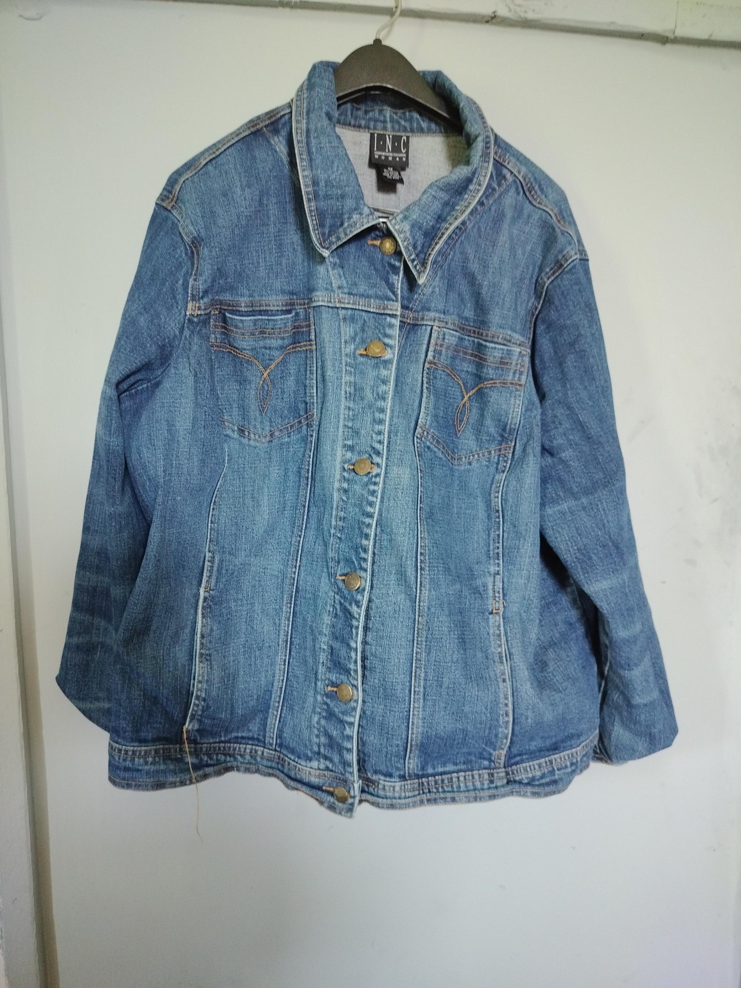 Women's INC International Concepts  Blue Jean Jacket Size 3x