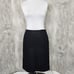 Moschino Italy US12 IT46 Black Wool Mohair Straight Skirt Career Below the Knee
