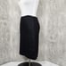 Moschino Italy US12 IT46 Black Wool Mohair Straight Skirt Career Below the Knee