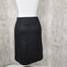 Moschino Italy US12 IT46 Black Wool Mohair Straight Skirt Career Below the Knee