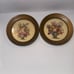 Vintage floral art set of 2 signed M Black